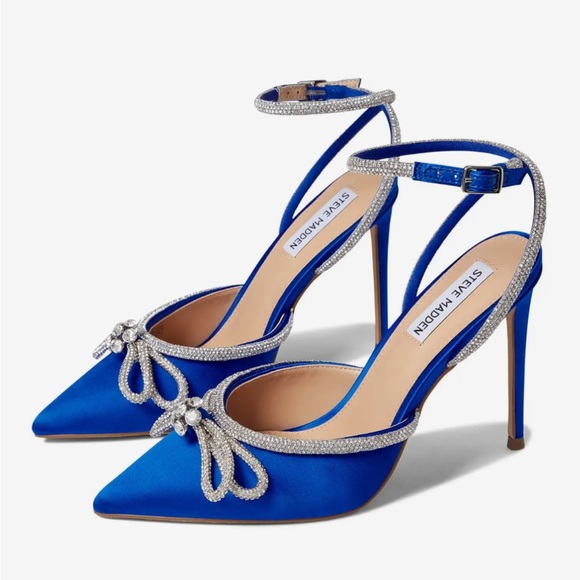 Steve Madden Shoes Steve Madden Viable Blue Heels Poshmark